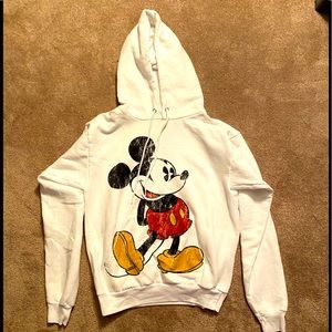 Disney Parks Mickey Mouse Sweatshirt White Retro S